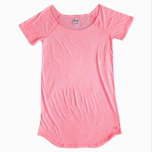 Pink by Victoria's Secret Women's Coral Sleepwear Comfort Pajama Tee Size XS - Picture 4 of 14